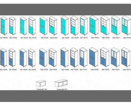 Медицинский шкаф HILFE МД 2 1780 R-1
