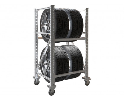 Стеллаж MS Pro 1350/781x606 передвижной для хранения 4 шин * Стеллаж MS Pro 1350/781x606 передвижной для хранения 4 шин *